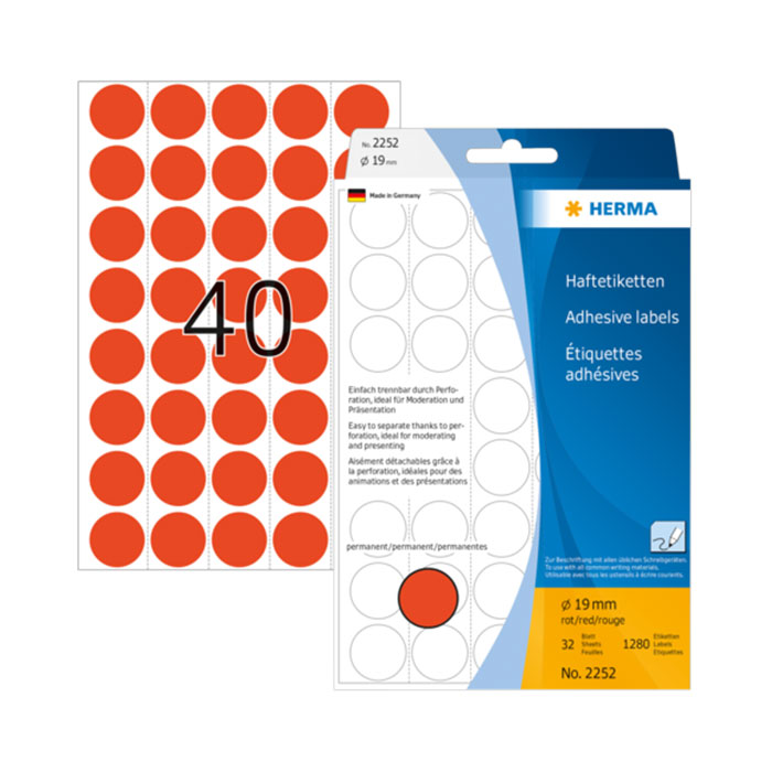 Markierungspunkte Ø 19 mm rot