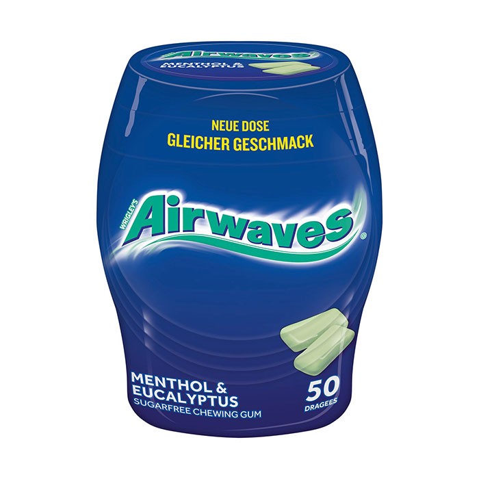 Kaugummis AIRWAVES Menthol & Eucalyptus 50 Stück