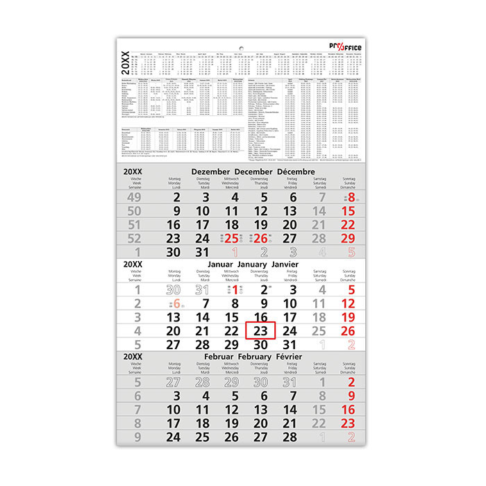 3-Monatskalender