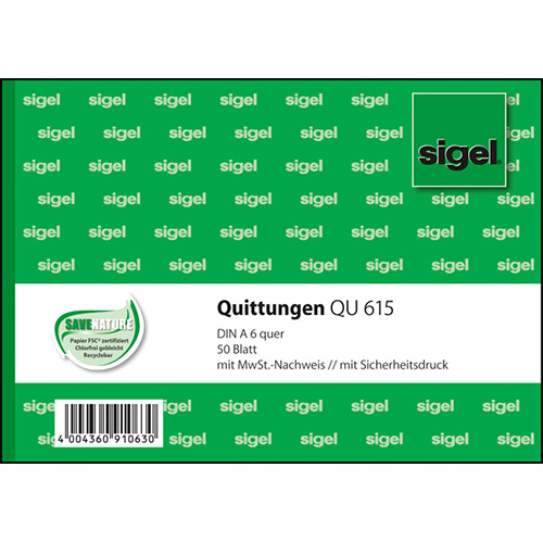 Quittungsblock A6 quer