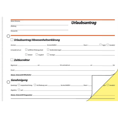 Urlaubsantrag A5 quer