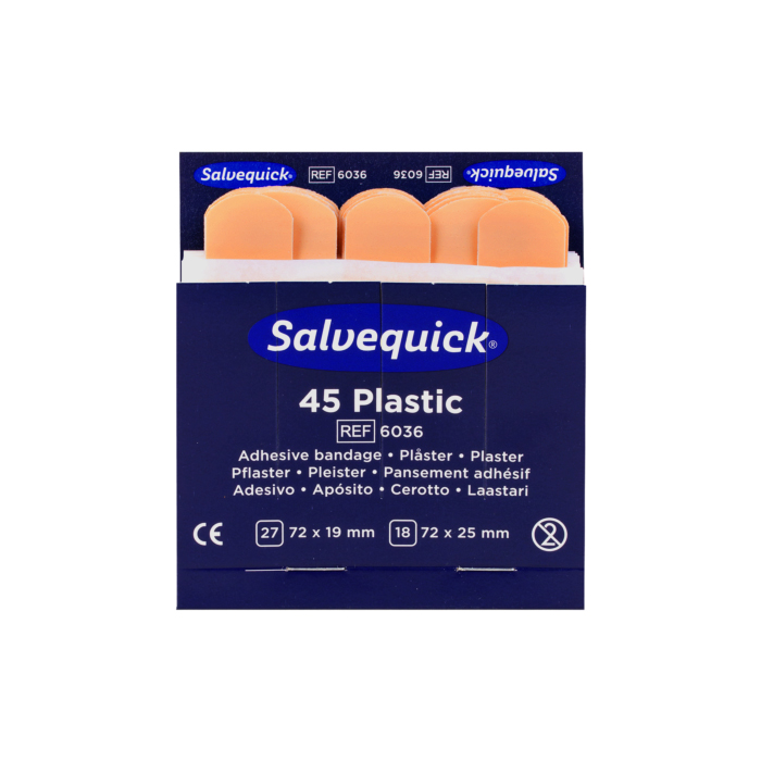 Pflaster Salvequick Refill / 6036 Fingerkuppenpflaster Set, einzeln verpackt elastisch wasserfest 2 Größen